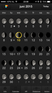 Moon phase calendar