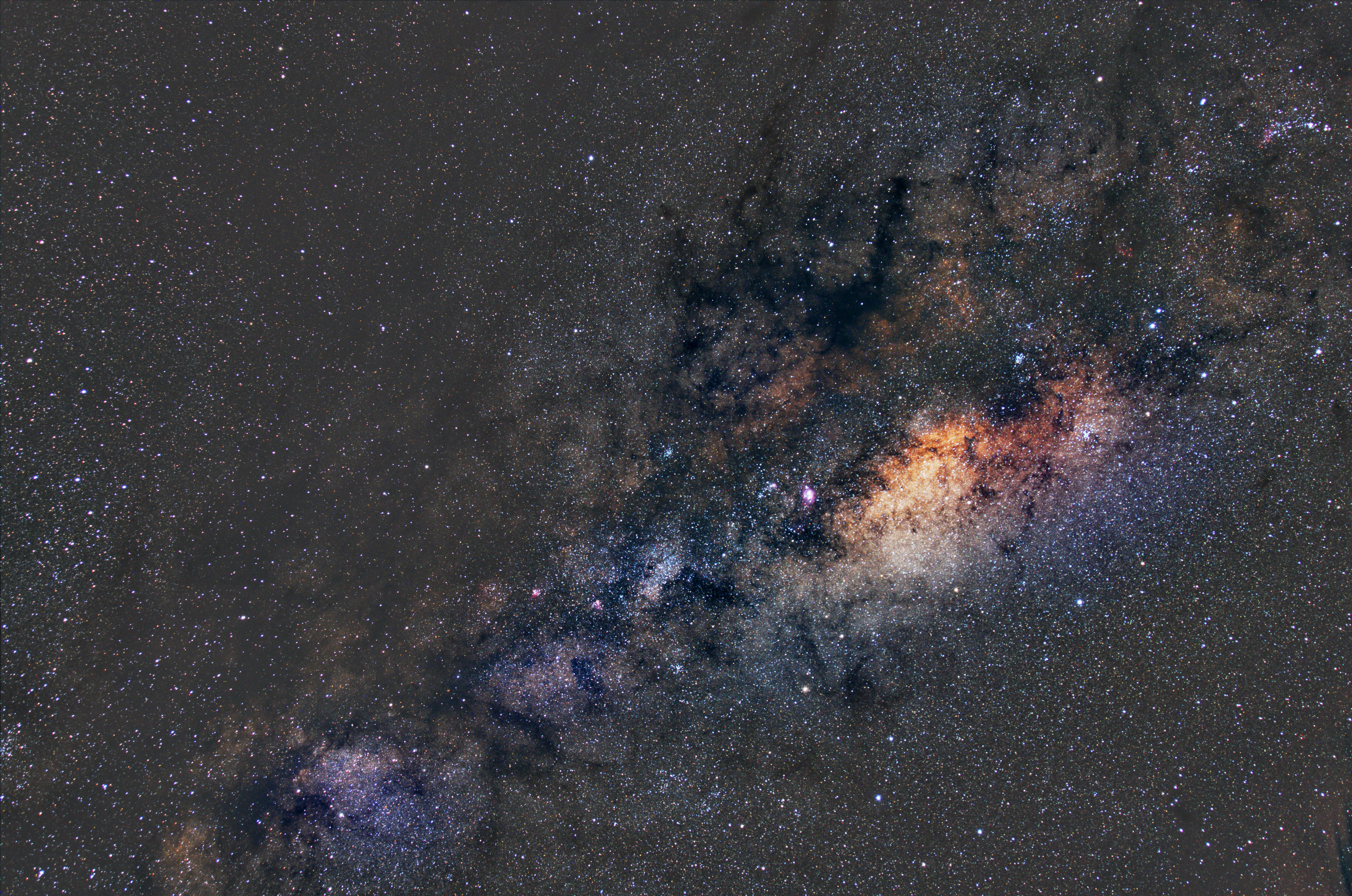 24mm wide field of Lagoon Nebula in our Milky Way